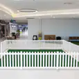 Hire a charming white picket fence for your mall event.