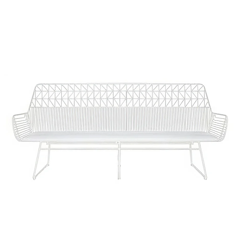 White Arrow 3 Seater Sofa