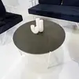 Top view of White cross coffee table