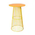Yellow wire cocktail table hire