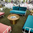 Wire Sofa Lounges hired for an outdoor function