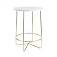 Gold Wire Arrow Table with Marble Top Hire
