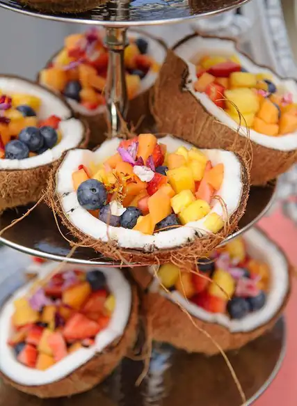 Party food and catering setup
