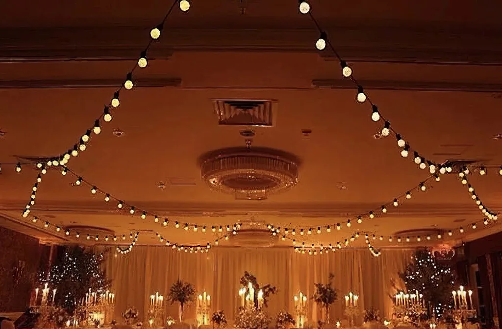 A beautiful example of Festoon lighting