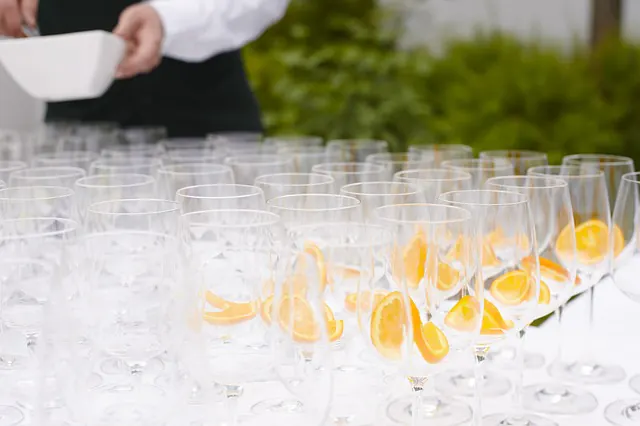 Cocktail-style wedding reception