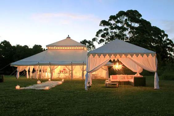 Wedding marquee layout