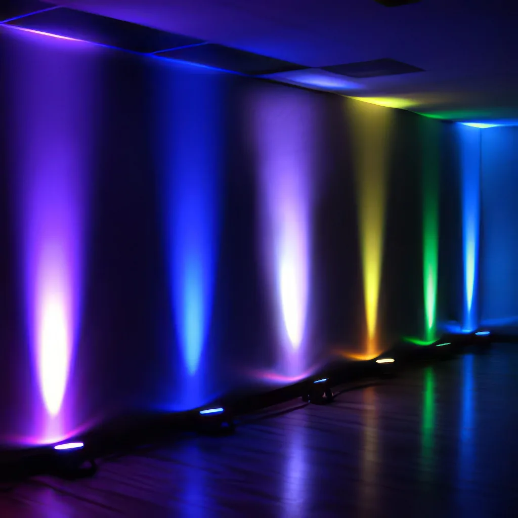 Par can lighting used to highlight event space