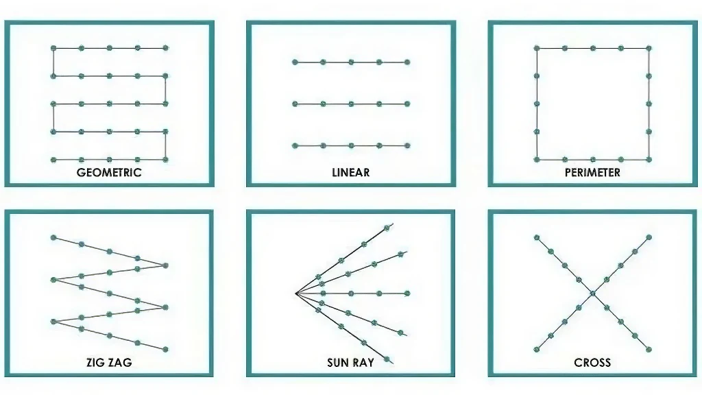 Festoon lighting set up methods