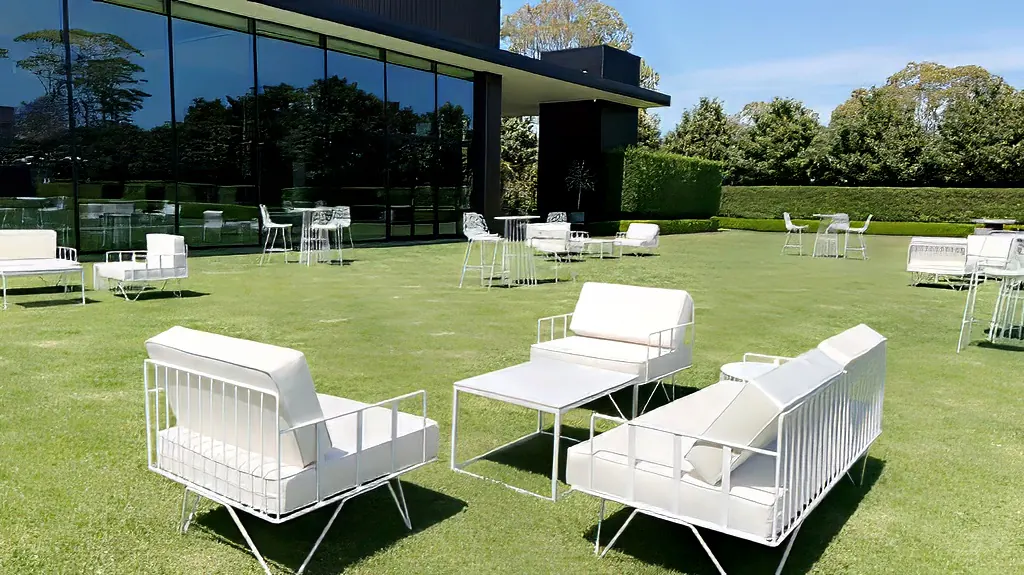 Outdoor chic lounge furniture setting