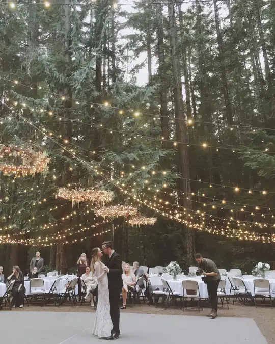 Wedding venue setup