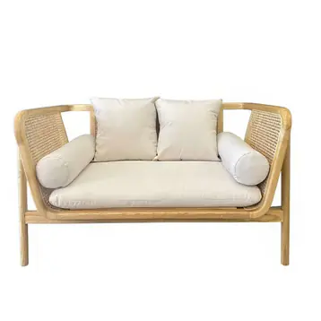 Natural Rattan 2 Seater Sofa