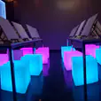 A collection of glow cubes and a party