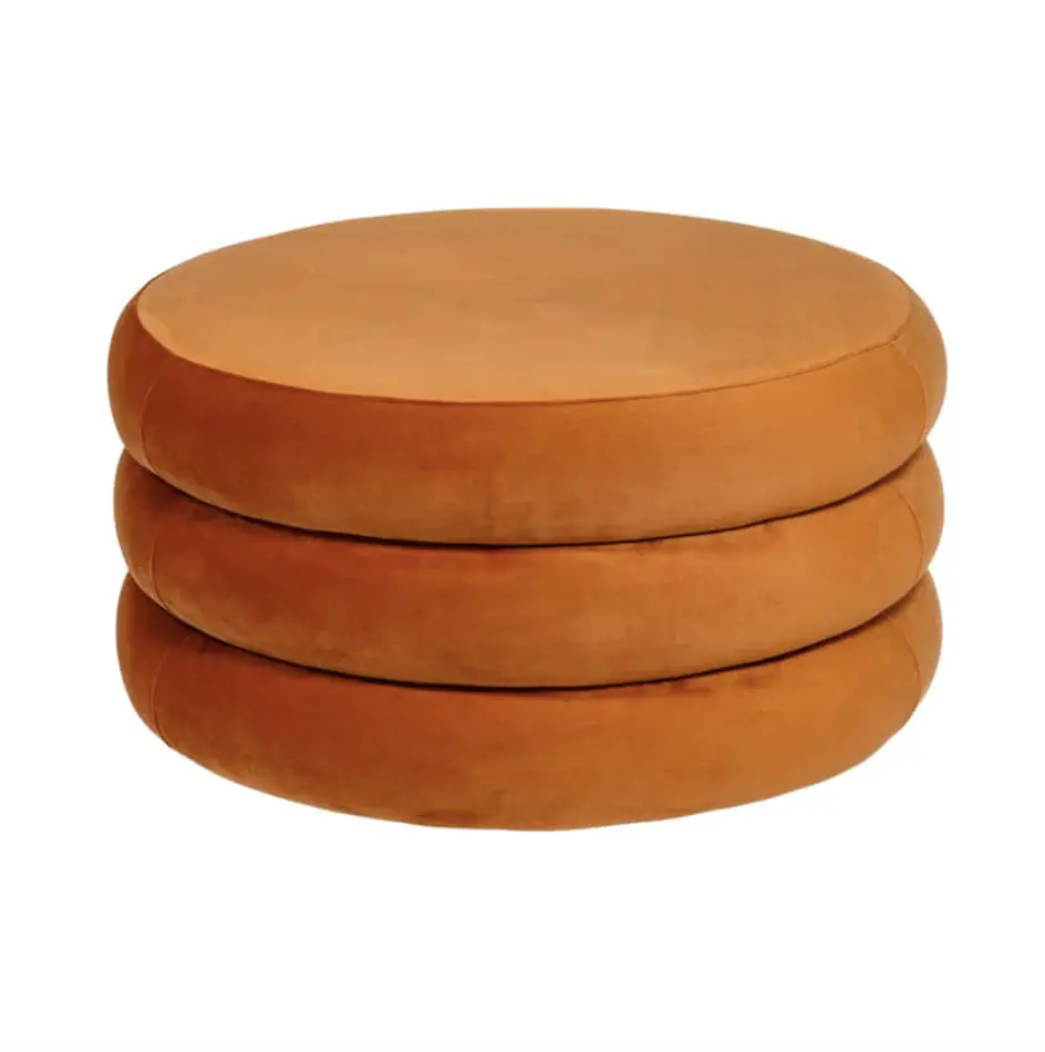 Apollo Ottoman Sienna Velvet Large