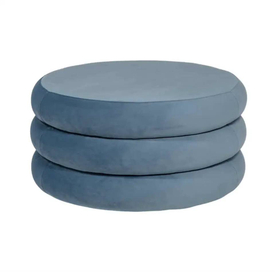 Apollo Ottoman Sky Blue Velvet Large