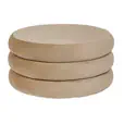 Apollo large stone velvet ottoman in neutral tone for break-out areas
