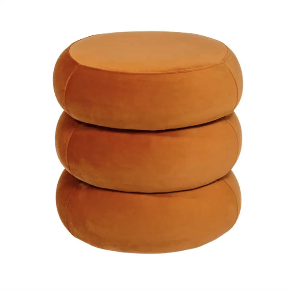 Apollo Ottoman Sienna Velvet Small