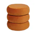 Apollo small sienna velvet ottoman in burnt orange for styled events