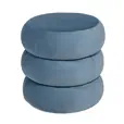 Apollo small sky blue velvet ottoman for chill-out zones and lounge spaces