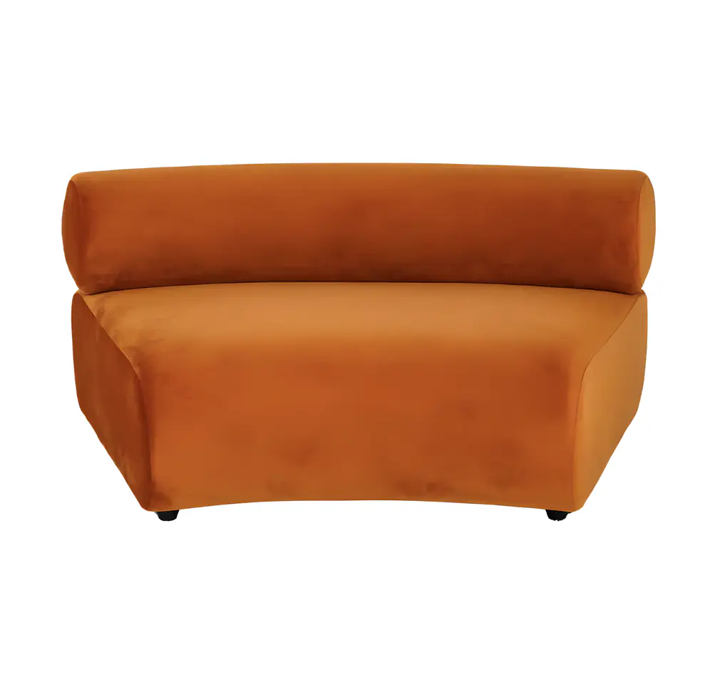 Apollo Single Curved Lounge Sienna Orange