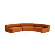 Apollo sienna orange curved lounge alternate configuration