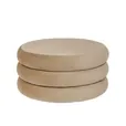 Apollo large stone velvet ottoman in neutral tone for break-out areas