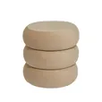 Apollo small stone velvet ottoman in neutral tone for corporate events