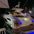 Area heaters used at an outdoor boat party