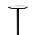 Atlas bar table with black frame and white round top at 110cm cocktail height