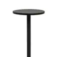 Atlas bar table with all-black frame and black round top at 110cm cocktail height