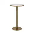 Atlas bar table with gold frame and white round top at a luxe cocktail event