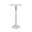 Atlas bar table with white frame and white round top at a wedding cocktail reception