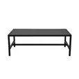 Atlas rectangular coffee table with all-black frame and top at 120cm x 60cm x 42cm