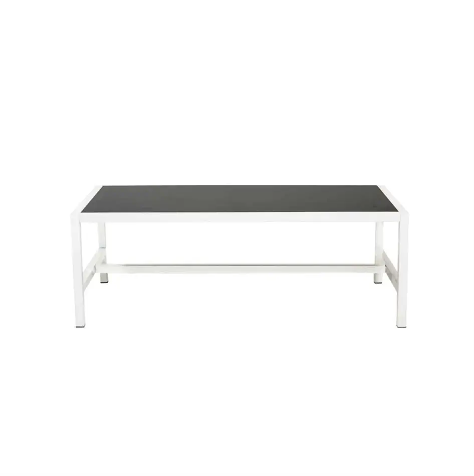 Atlas Rectangular Coffee Table White Frame with Black Top