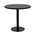 Atlas round coffee table with all-black frame and top at 60cm diameter and 42cm height