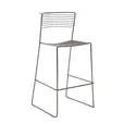 Avery bar stool in gun metal grey finish with supportive back rest for corporate and cocktail events