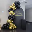 A Black and Gold balloon garland package