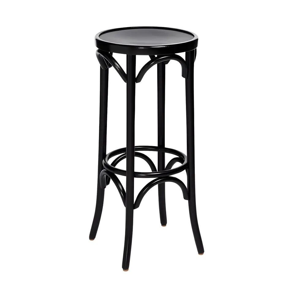 Black Bentwood Bar Stool