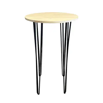 Black Hairpin Round Cocktail Table Hire