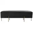 Black Velvet Ottoman Bench Hire