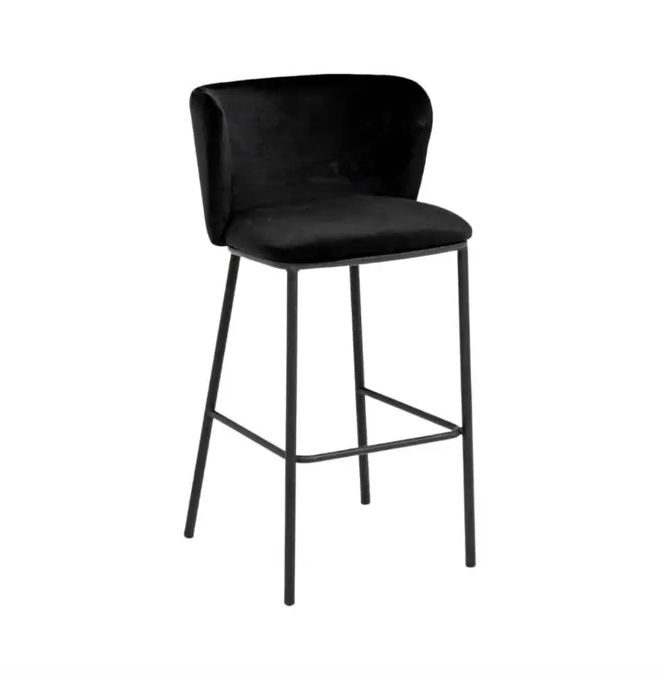 Black Velvet Bar Stool
