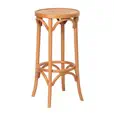 Blonde bentwood bar stool in natural oak timber grain finish at 75cm bar height