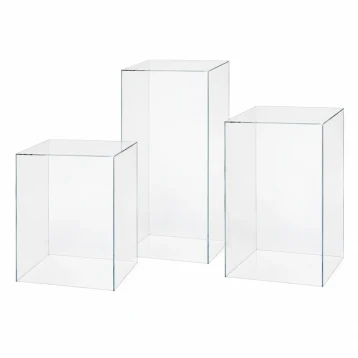 Clear Acrylic Plinths - 36cm Set of 3
