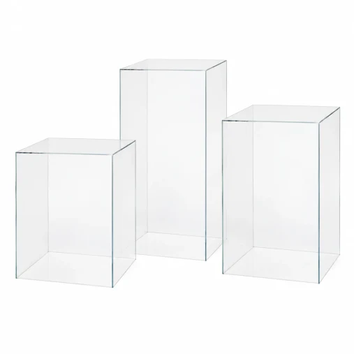 Clear Acrylic Plinths - 36cm Set of 3
