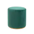Emerald Green Velvet Ottoman Stool Hire