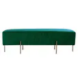 Emerald Green Velvet Ottoman Bench Hire