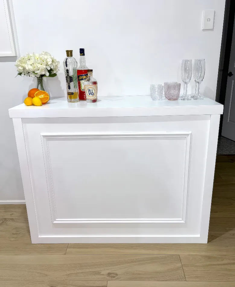 Front view of our service counter bar