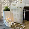 An elegant class welcome sign for an engagement