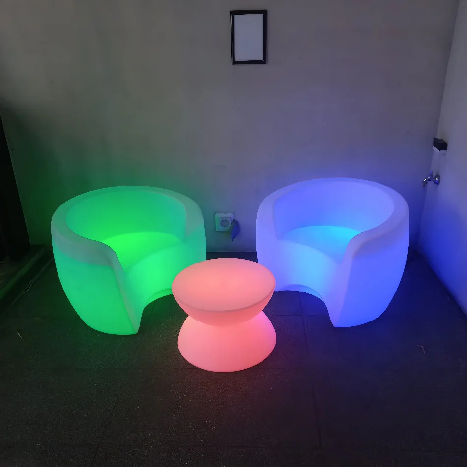 Glow couch and coffee table