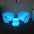 Glow couch and mini yo-yo coffee table