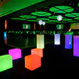 Glow cubes being used at night function